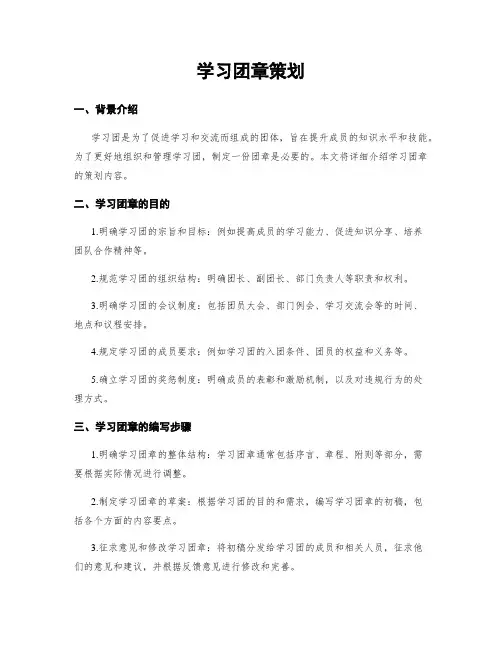 学习团章策划