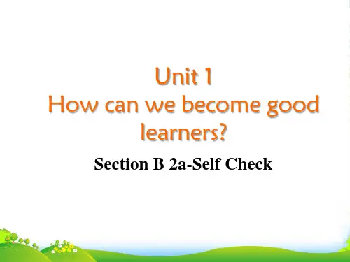 九年级人教英语上册课件：Unit 1 Section B 2aSelf Check(共47张PPT)