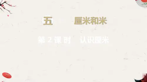 新苏教版小学数学二年级上册精品课件第2课时 认识厘米