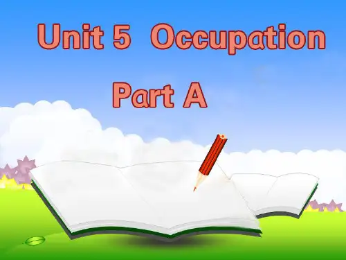 【公开课课件】闽教 六下 Unit 5 Occupation Part A 课件