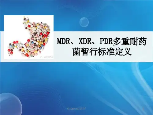 MDR、XDR、PDR多重耐药菌暂行标准定义PPT课件