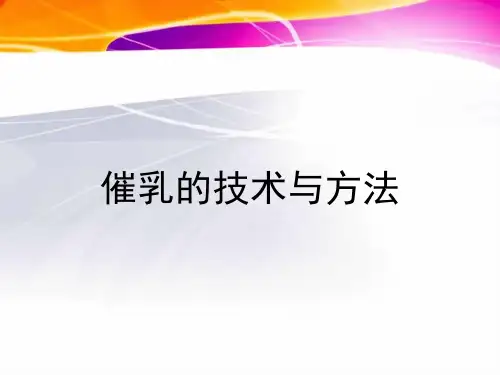 催乳的技术与方法ppt课件