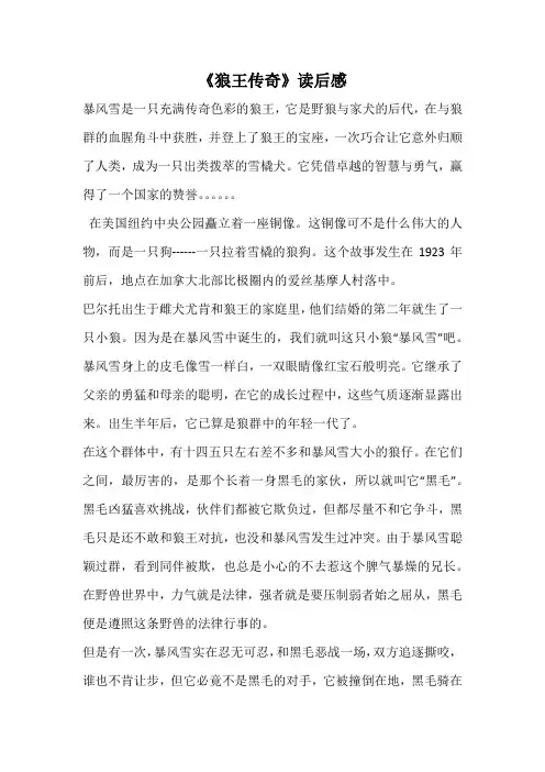 《狼王传奇》读后感_10