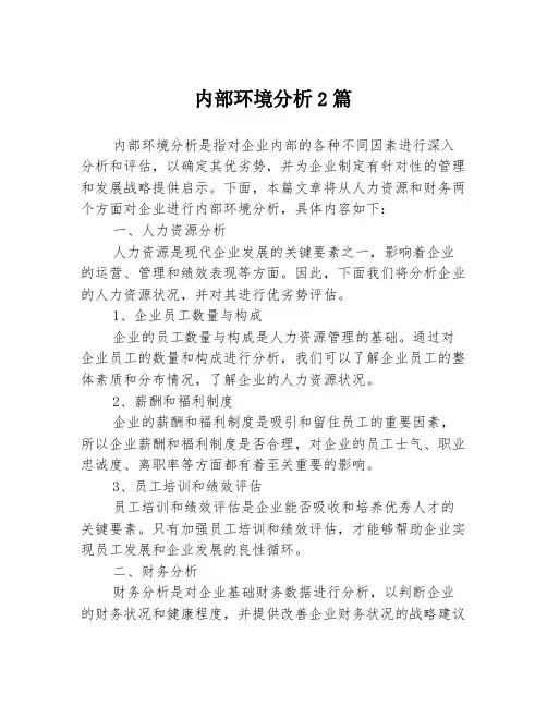 内部环境分析2篇
