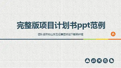 完整版项目计划书ppt范例