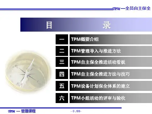 TPM管理培训课件PPT88页