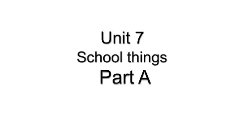 闽教版(MJ)三年级英语上册教学课件 Unit7 PareA 课件