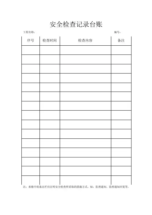 新版监理安全表格、台账 (1)