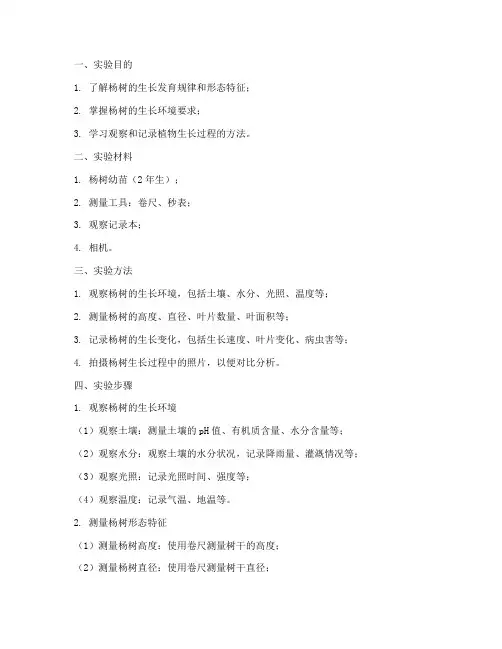 杨树观察实验报告