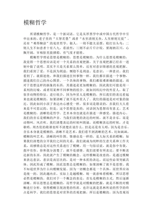 模糊哲学