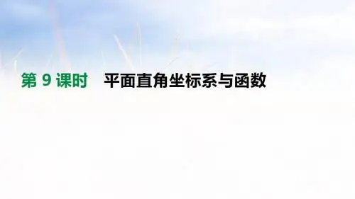 第09课时 平面直角坐标系与函数