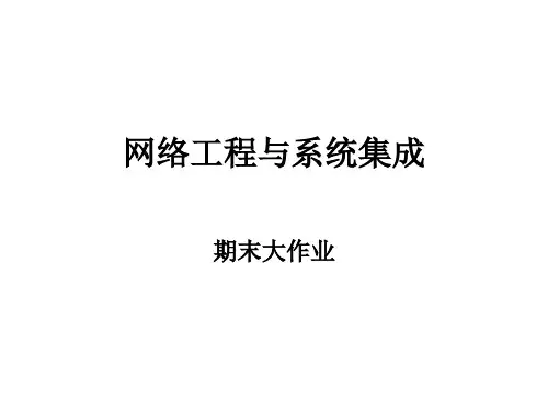 网络工程与系统集成期末大作业.