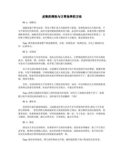皮鞋的清洗与日常保养的方法
