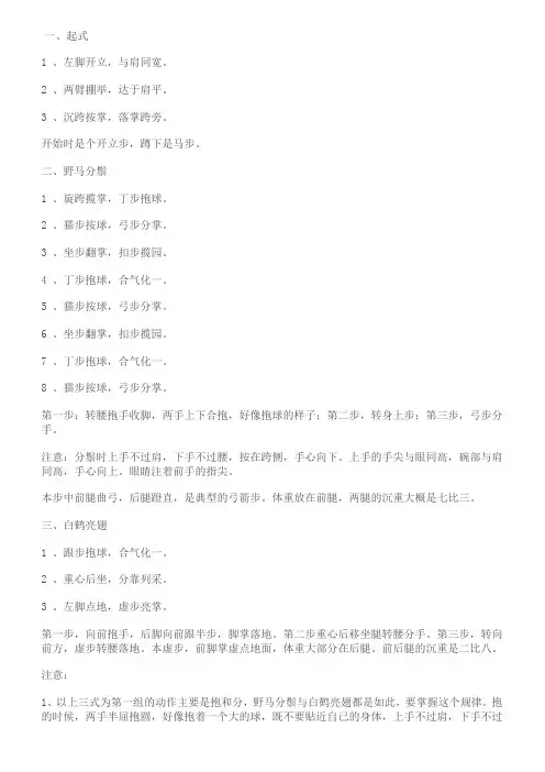 太极24式解说