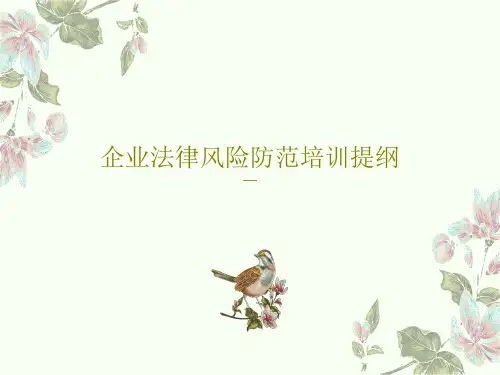 企业法律风险防范培训提纲共61页