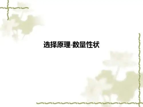 选择原理-数量性状-PPT课件