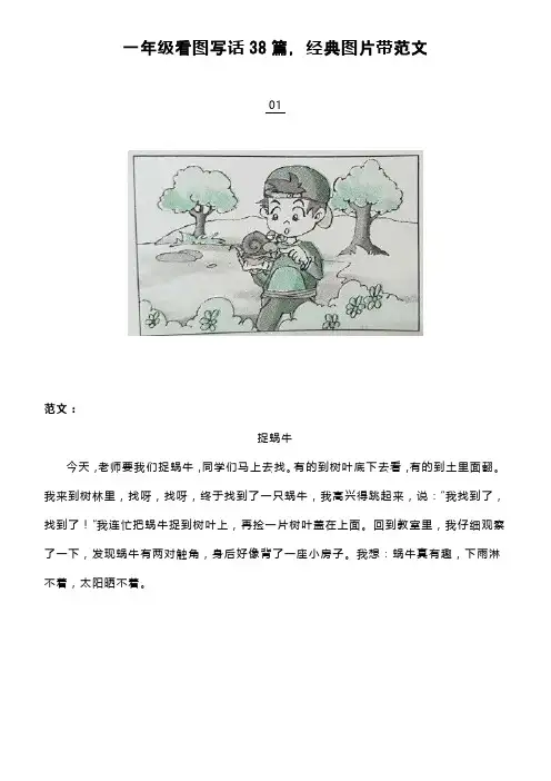 一年级看图写话38篇,经典图片带范文