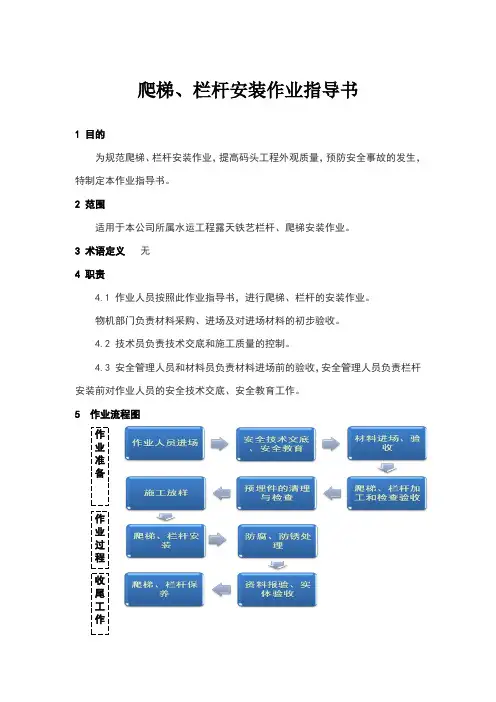 SY-009码头栏杆安装作业指导书
