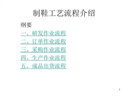 制鞋工艺流程介绍ppt课件