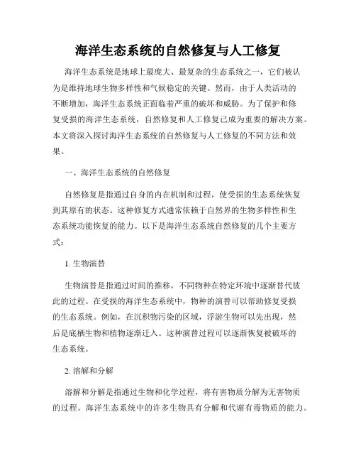 海洋生态系统的自然修复与人工修复