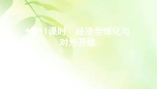 2021新高考1版政治一轮复习课件：第四单元 第11课时 经济全球化与对外开放