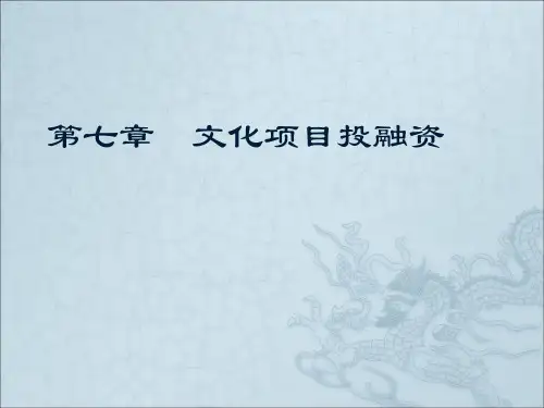 某文化项目投融资方案PPT课件