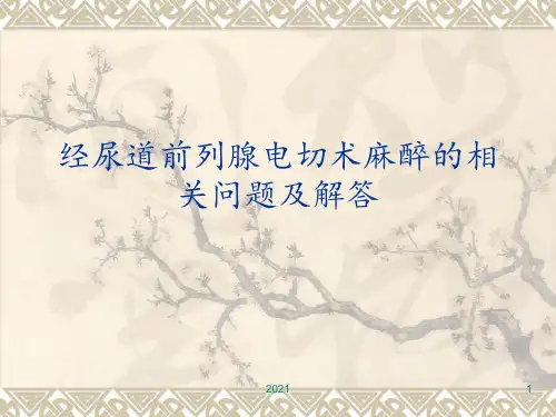 经尿道前列腺电切术麻醉的相关问题PPT课件