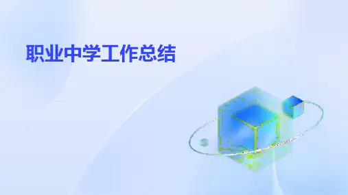 职业中学工作总结PPT