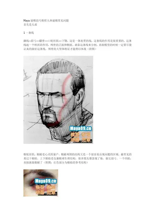 Maya建模技巧教程人体建模常见问题