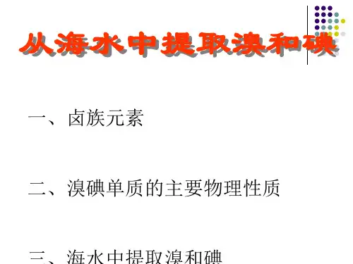 从海水中提取溴和碘PPT课件