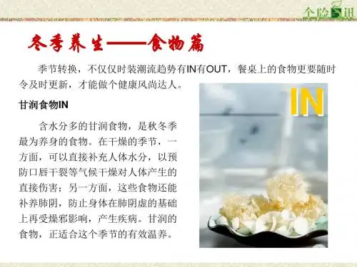 冬季养生食物篇PPT课件