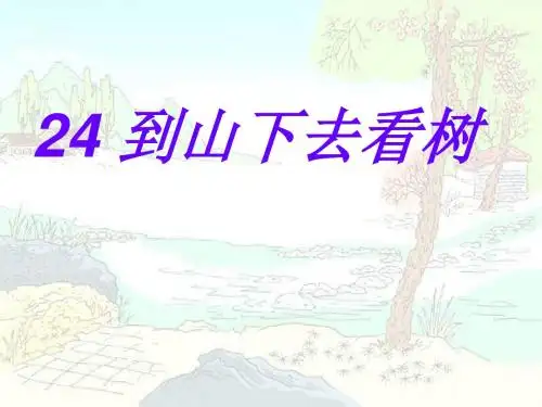 五年级语文下册(西师版)第六单元《到山下去看树》课件