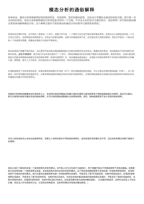 模态分析的通俗解释
