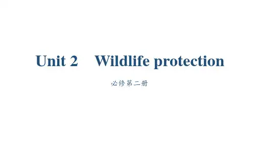 UNIT2WILDLIFEPROTECTION(教学课件)高中英语人教版
