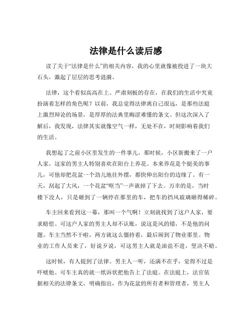 法律是什么读后感