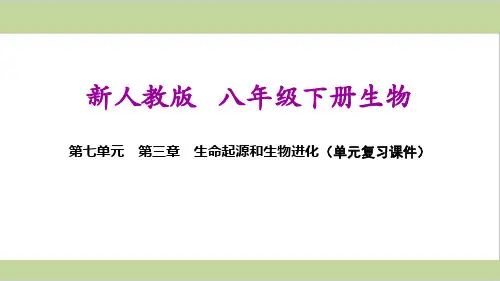 新人教版八年级下册生物第七单元第三章单元复习课件PPT