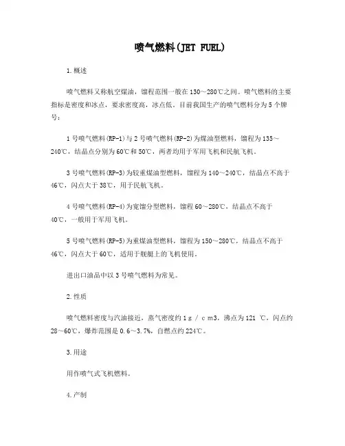 航空煤油的特性
