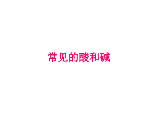 鲁教版初中化学九年级下册 7.3 常见的酸和碱  课件 