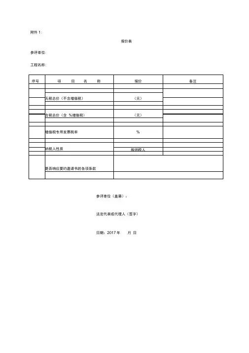 IT桌面运维服务项目报价表