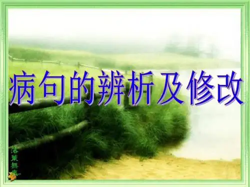 中考复习病句的辨析及修改PPT优秀课件下载6(22张)