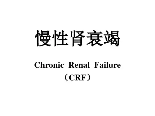 慢性肾衰竭--小讲课PPT课件