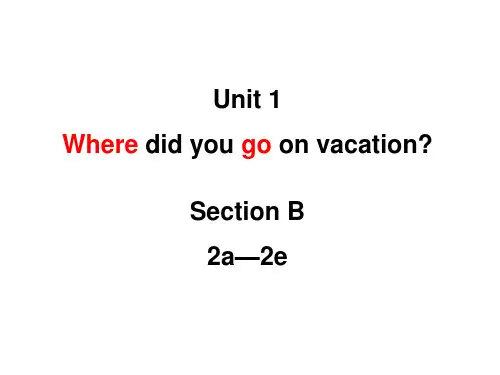 人教版英语八年级上册Unit 1Section B  2a—2e课件