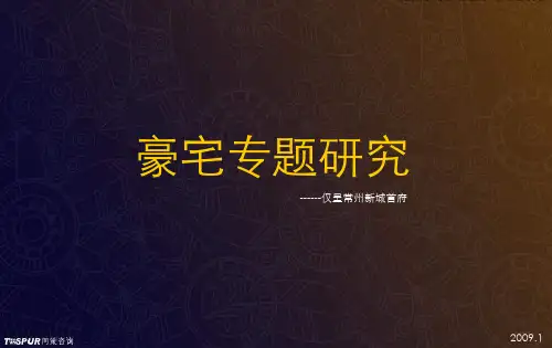 豪宅专题研究报告ppt