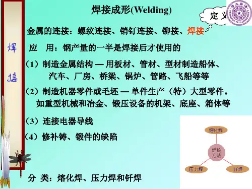 《工程材料及成形技术基础》焊接成形  ppt课件