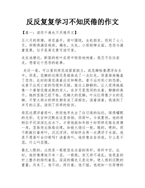 反反复复学习不知厌倦的作文