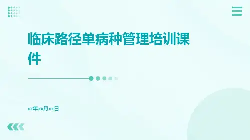 临床路径单病种管理培训课件