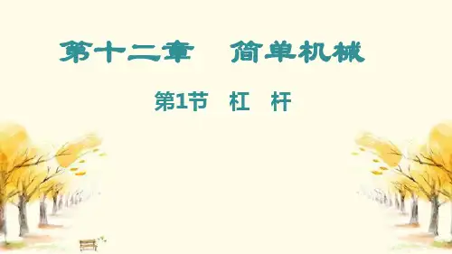 邵阳市第一中学八年级物理下册 第十二章 简单机械课件 新版新人教版