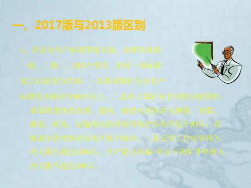 2017煤矿安全生产标准化(调度部分)