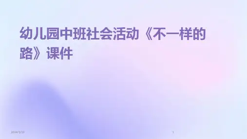 2024年度幼儿园中班社会活动《不一样的路》课件
