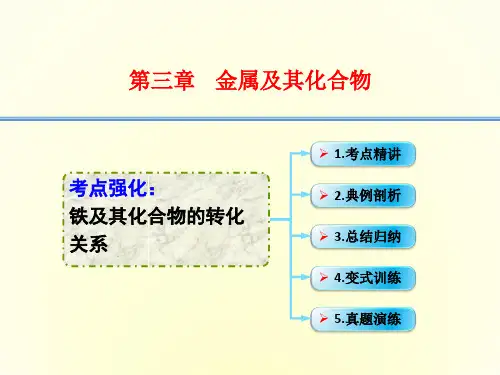 2016年高考一轮复习高三化学考点课件3-15.考点强化 铁及其化合物的转化关系